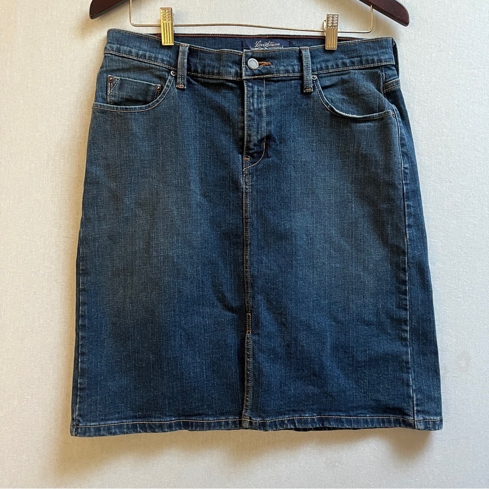 Levi Strauss Signature Dark Blue Denim Midi Skirt